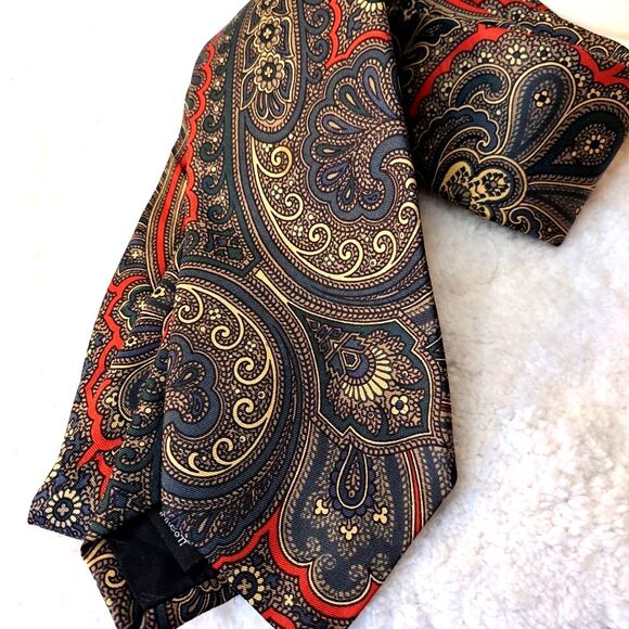 Robert Talbott for Satel's Silk Paisley Necktie Handmade (rare) Vintage Tie - Picture 2 of 10